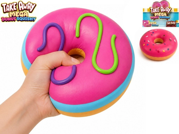 MIKI FUN https://www.mikifun.cz Mega squeeze donut veniv jumbo 16 cm 2 värvi