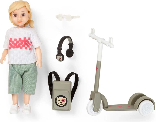 Modern accessories: glasses, headphones and backpack