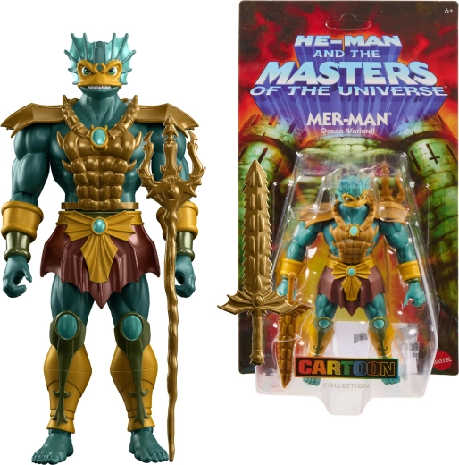 Mattel Masters of the Universe Origins Cartoon Collection 200X figuur Tryton (Mer-Man) 15 cm tarvikutega