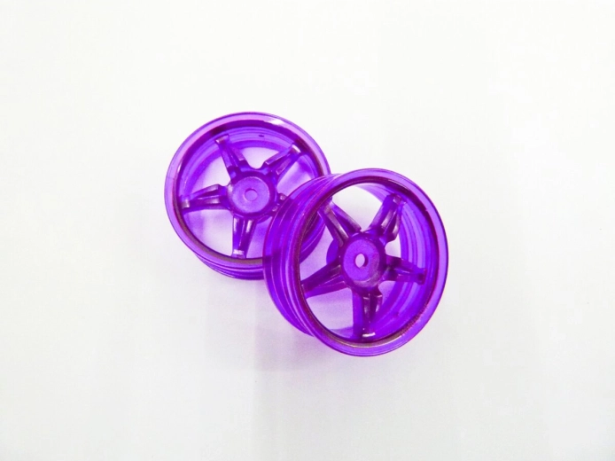 Tamiya viie kodaraga veljeketas fluorestsentslillas värvitoonis, 22 mm