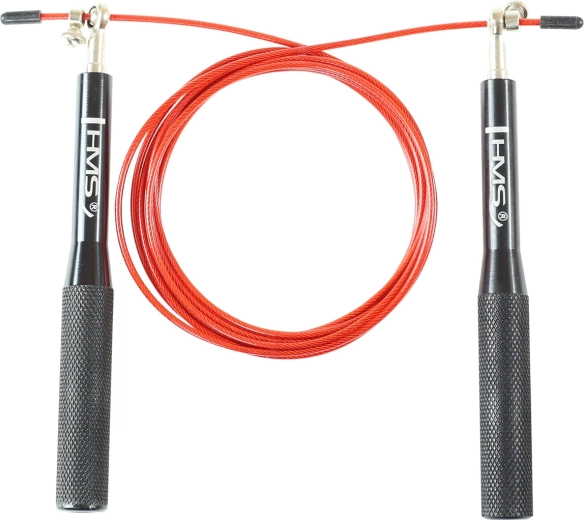 Fast HMS Jump Rope with Aluminum Handles, Red
