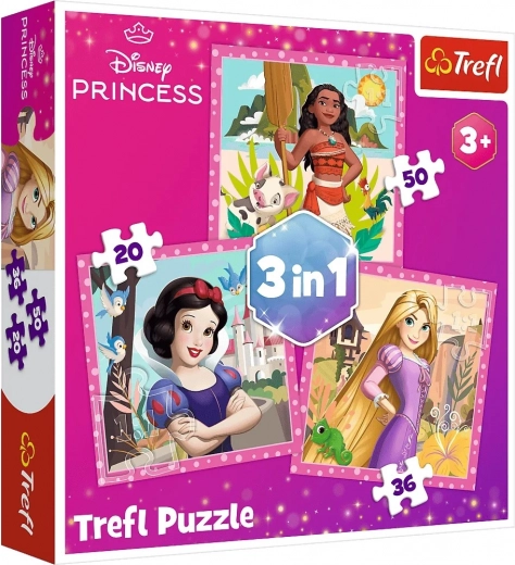Pusle 3-in-1 – kaunid lilled – DISNEY PRINCESS Trefl