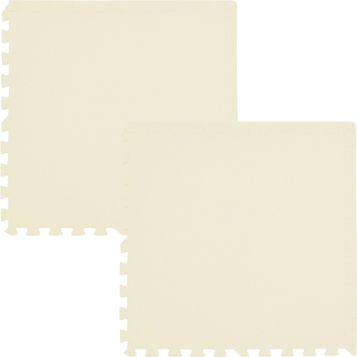 HUMBI foam mat 120 × 60 cm, waterproof large puzzle, cream, 2 pcs