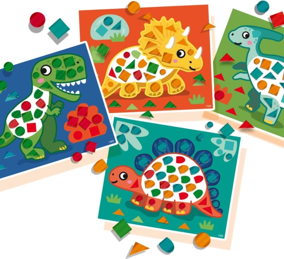 Foam mosaic stickers with a metallic effect
