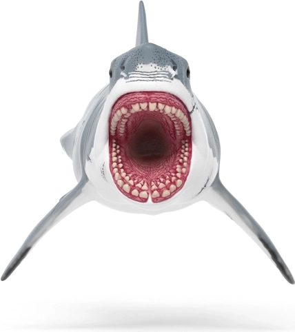 Imposing jaw and realistic teeth