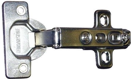 GS-B Furniture Hinge, Half-Overlay with Mounting Plate (10 pcs)