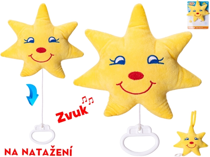 Plush Star with Wind-Up Music Box, 20 cm