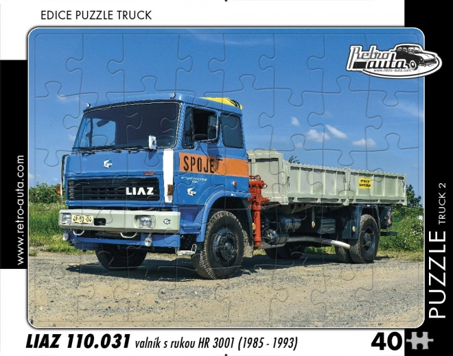 Pusle Retro Autod – veok LIAZ kallur hüdraulilise kraanaga, 40 tükki