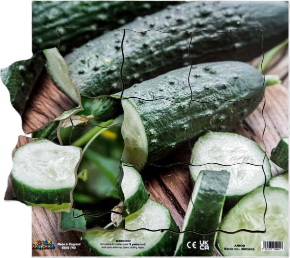Just Jigsaws Cucumber and Its Vegetative Growth Stages – Wooden Layered Puzzle with 19 Pieces