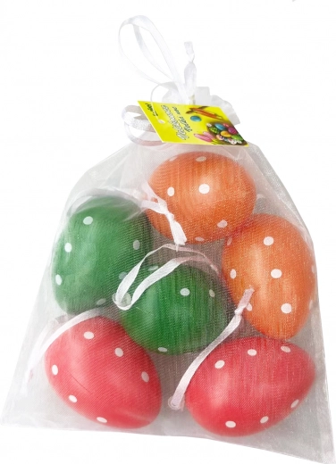 Plastic Colorful Decorative Egg 4x6 cm