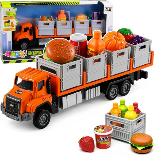 Food delivery transport truck 1:55 orange