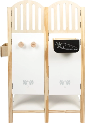 Troughs with chalkboard surface for name tags