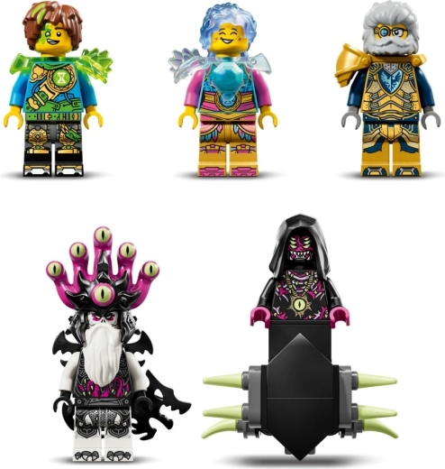 Viis minifiguuri ja kuhjaga tarvikuid