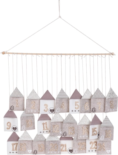Hanging felt advent calendar 70 × 60 cm