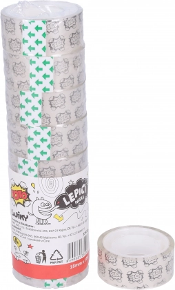 Läbipaistev kleeplint 18 mm x 10 m, 8 tk