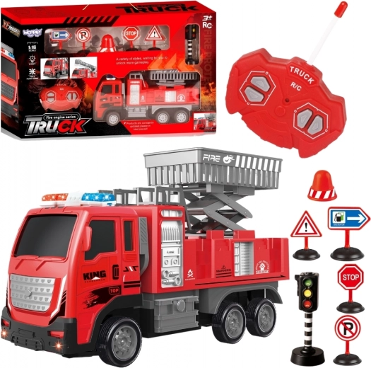 Woopie remote-controlled fire truck with platform 1:16