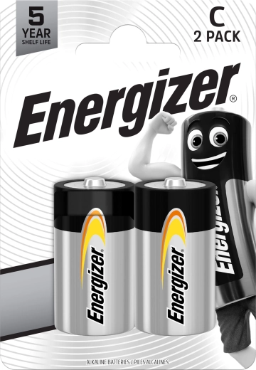 Energizer Everyday Alkaline Batteries C (LR14) 1.5 V, 2 pcs