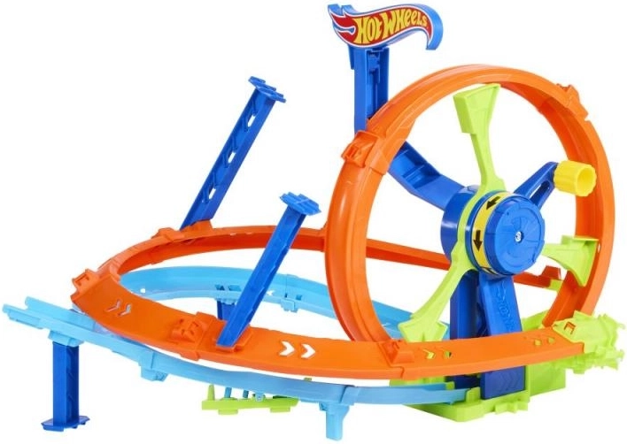 Hot Wheelsi võidusõidu turbo-loop – kaskadöörikomplekt kiirendiga