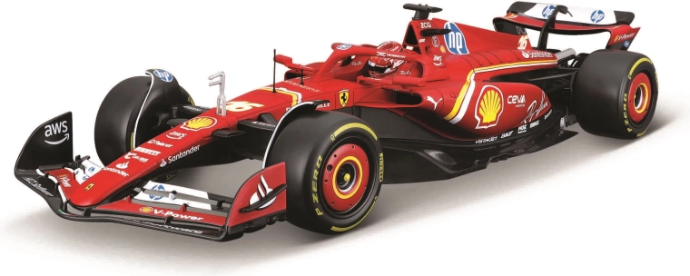 1:18 scale Ferrari SF-24 (2024) car model in protective case