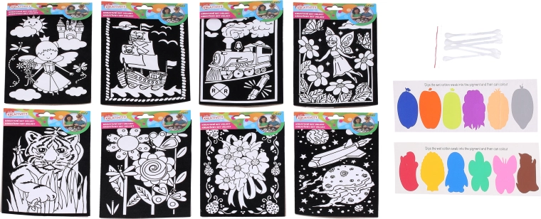 Creative Velvet Set 15.5 × 25 cm – paints and 6 sticks