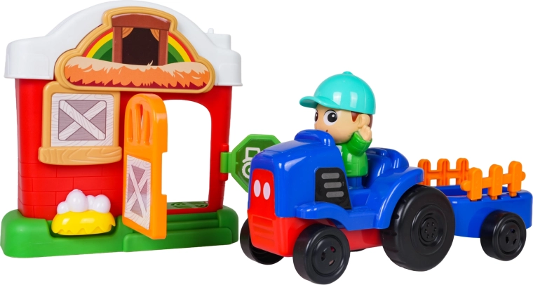 Traktor haagisega ja avatav laut
