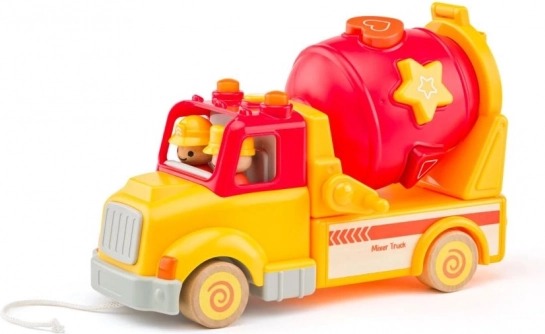 Colorful Children's Concrete Mixer with Shape Sorter and Effects