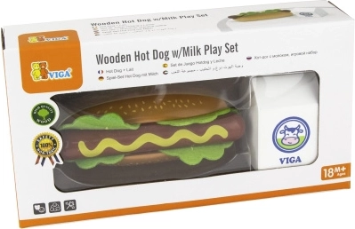 Puidust hot dog’i ja piima komplekt VIGA