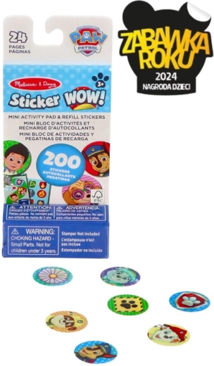 Mini sticker pad Paw Patrol – Sticker WOW! refill - 1 piece