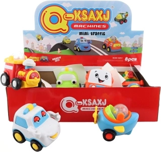 Baby Pull-Back Vehicles – Set of 8