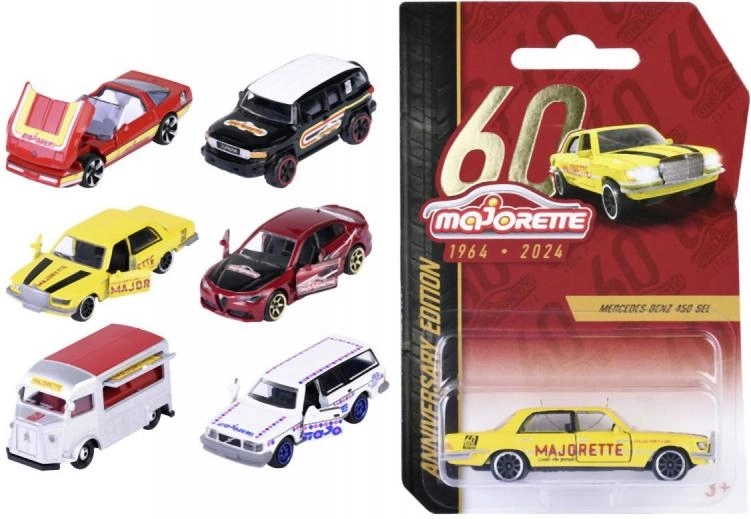 Majorette’i juubeli metallist automudel 1:64 – 60 aastat, mudelite valik