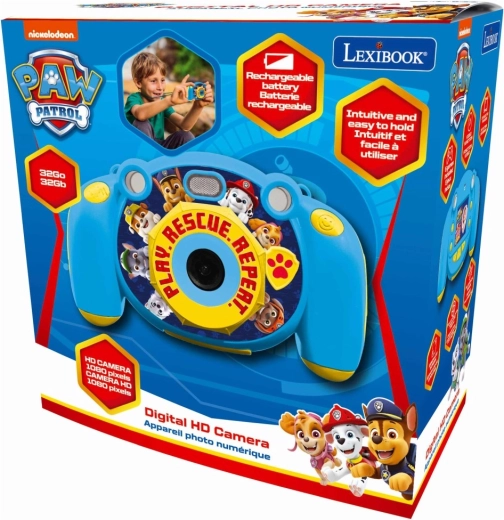 Lexibook kids' HD camera and photo camera Paw Patrol with 32 GB SD card
