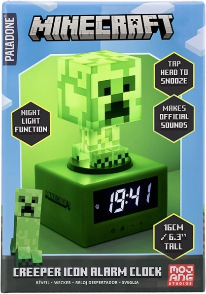 Minecrafti creeperi äratuskell öövalgustiga 16 cm