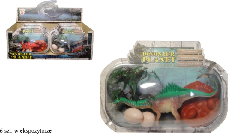 Dinosaur figure with nest and eggs