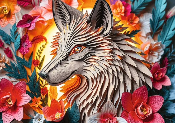 Puzzle Paper Art: Wolf 1000 Pieces