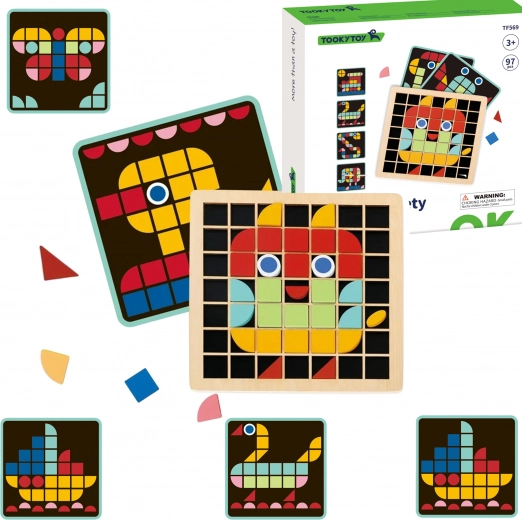 Tooky Toy Montessori puidust mosaiik