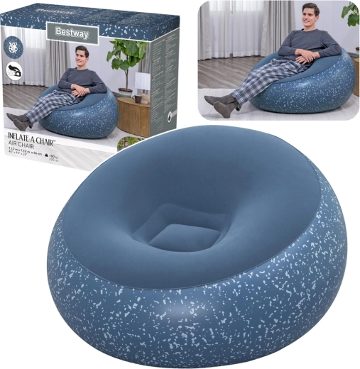 Bestway Inflate-A-Chair täispuhutav tugitool, sinine