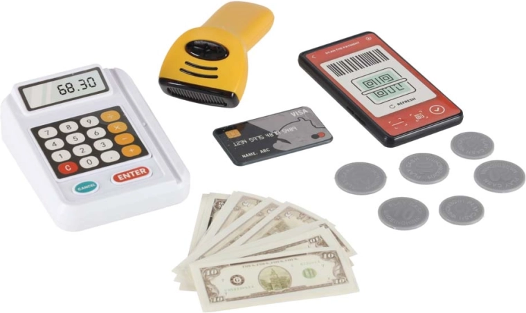 Interactive cash register and scanner like in a real shop