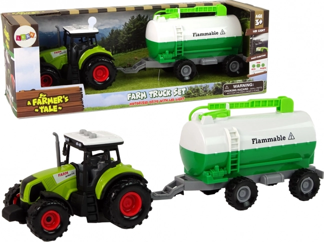Laste traktor tsisternhaagisega – farm, helid ja tuled