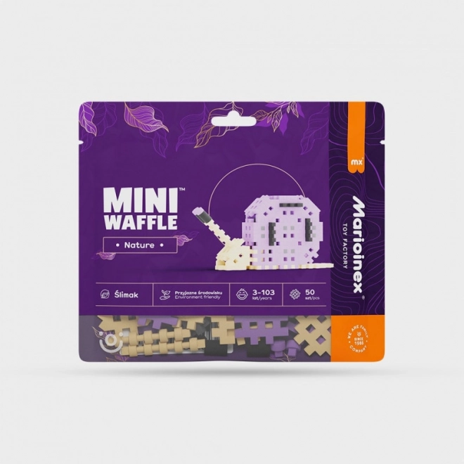 Mini Waffle Nature Blocks - Snail 50 pieces