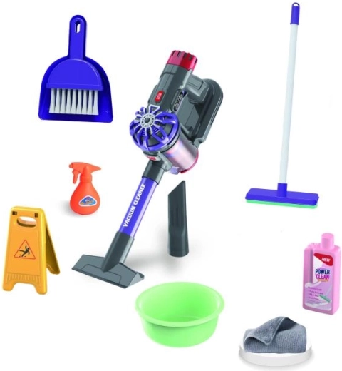 PLEJO cleaning set with stick vacuum for children