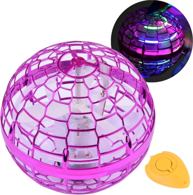 Lendav UFO-kera LED-valguse ja käega juhtimisega – Lilla
