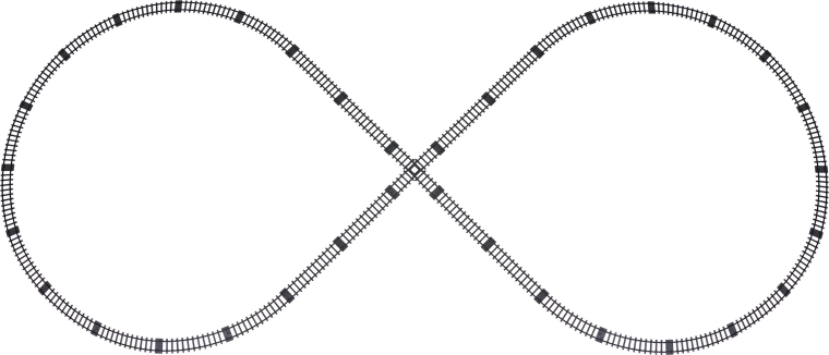 Easy-to-assemble figure-eight track