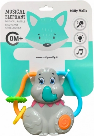 Milly Mally Elephant-Shaped Musical Rattle