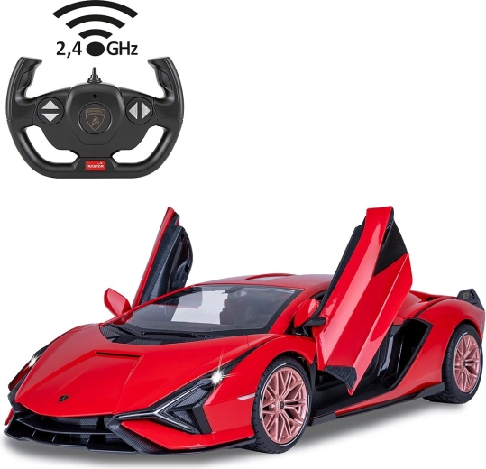 Jamara Lamborghini Sián FKP 37 RC car 1:14 red 2.4 GHz with LED and manually opening doors