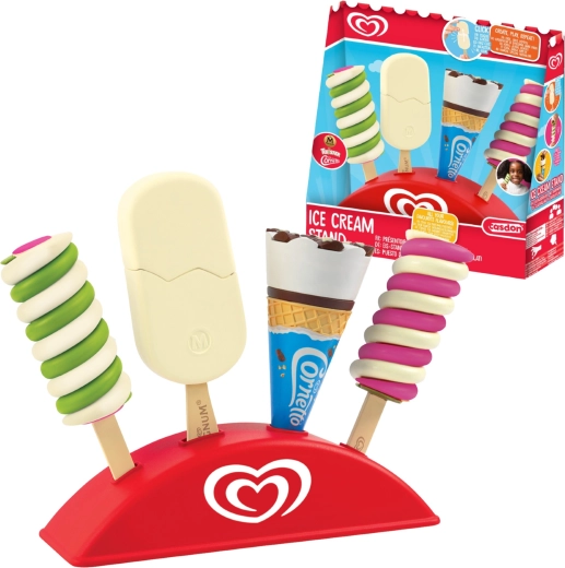 Casdon Algida mängujäätiste komplekt alusega (Twister, Cornetto ja Magnum)