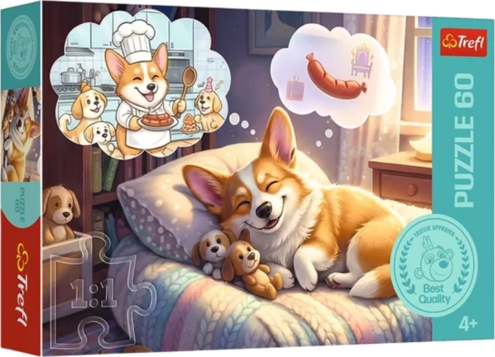 Pusle 60 tükki – corgi uneriigis Trefl