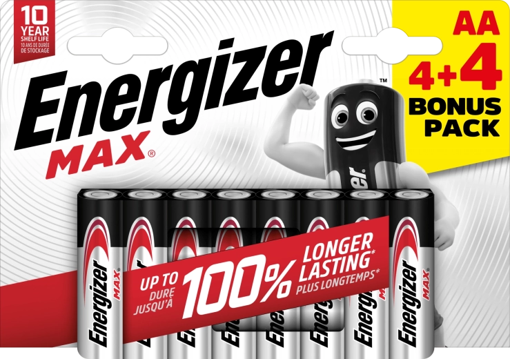 Energizer Max AA alkaline batteries 8 pcs
