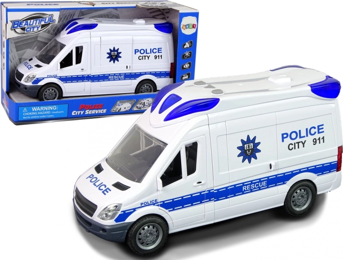 Interactive Police Radio Car Light Sound Opening Doors