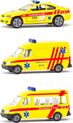 Siku kiirabi komplekt (tšehhi versioon) – 3 autot
