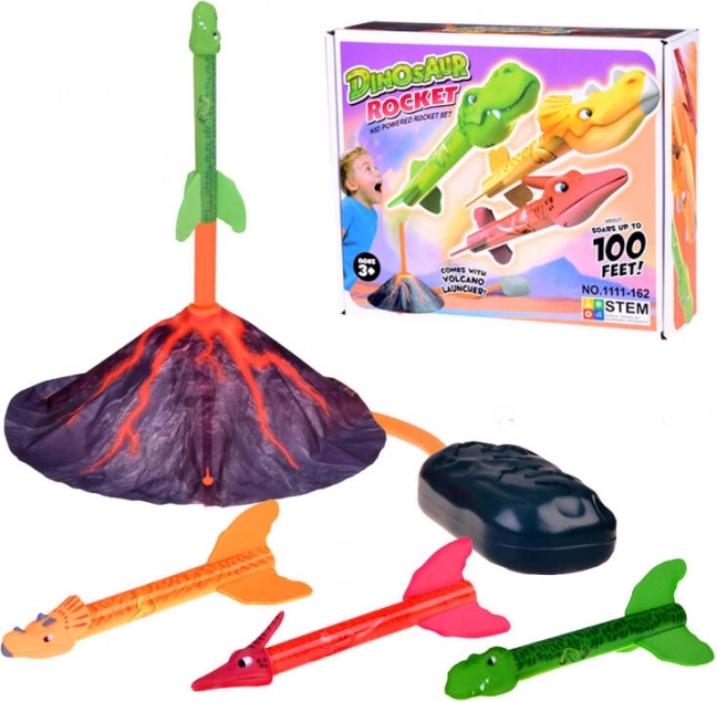 Vulkaani dinosauruserakettide stardikomplekt lastele